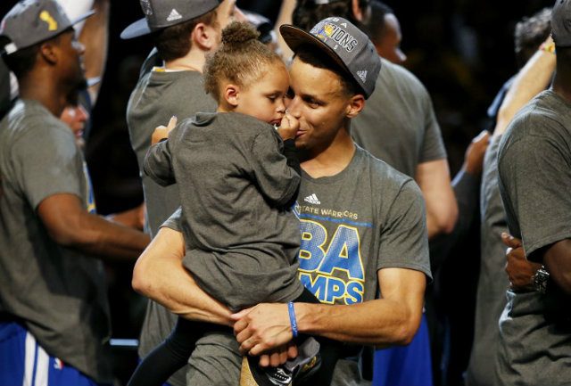 Riley Curry is the real MVP. Photo by Ezra Shaw/Getty Images/AFP 