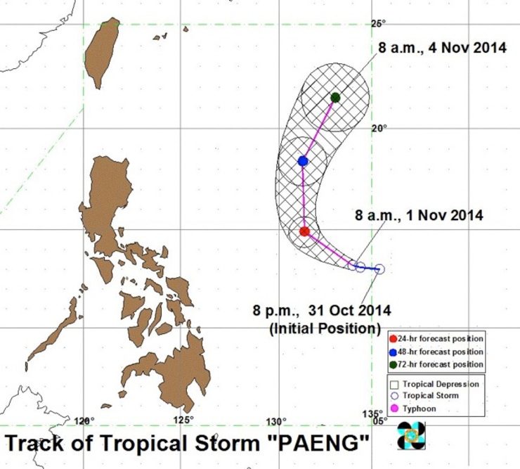 Tropical Storm Paeng intensifies