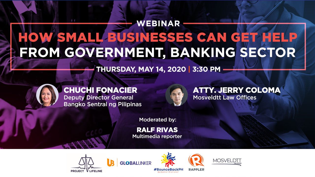 Webinar: How small businesses can get help from gov’t, banking sector