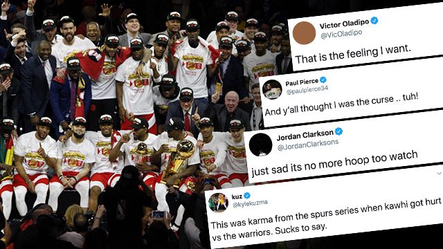 LOOK: NBA personalities react to Raptors dethroning Warriors
