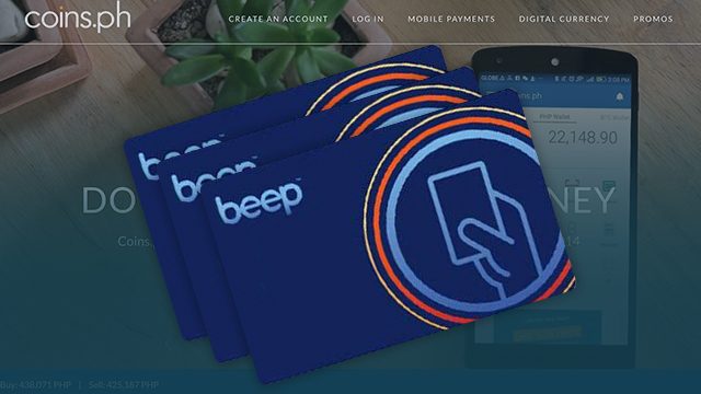 Beep cardholders now allowed to reload using Coins.ph
