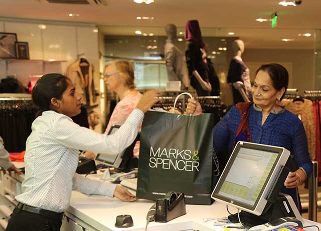 WANING. Most loyal customers – women aged 50-plus – have become more fashion-conscious, the middlemen have hampered M&S's ability to quickly refresh supplies of fast-selling items before shopper interest tails off. Photo of M&S Bandra, India customer from Marks & Spencer website 