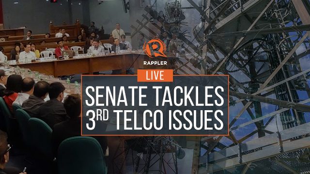 LIVE: Senate tackles 3rd telco issues