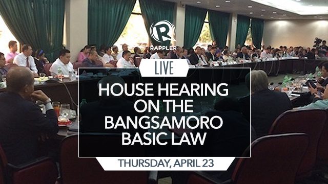 HIGHLIGHTS: House hearing on the Bangsamoro Basic Law