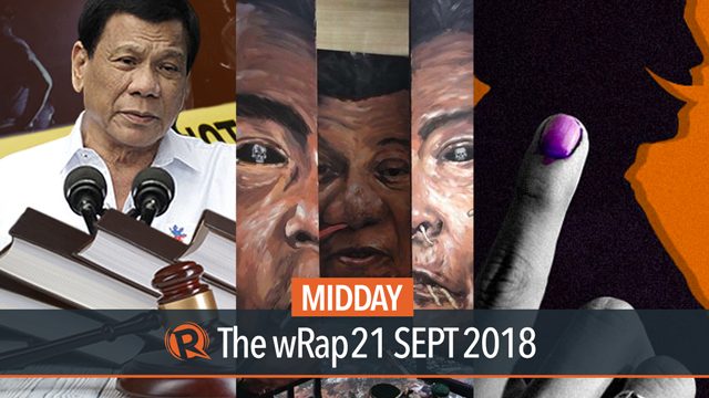 Martial Law protests, Duterte’s ‘guilty’ verdict, Comelec substitution rule | Midday wRap