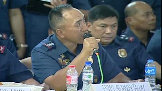 NARRATING EVENTS. Police Superintendent Alexander Tagum was ground commander of the police during the dispersal of the Kidapawan rally. Screenshot 