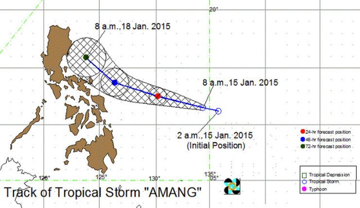 #AmangPH not likely to make landfall in PAR –PAGASA
