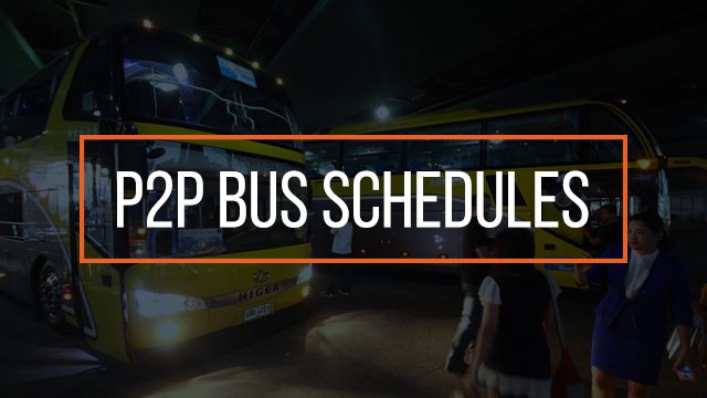 P2P bus schedules for Holy Week 2018