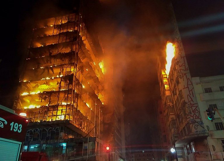44 reported missing in Sao Paulo blaze building collapse