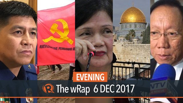 Robredo on CPP-NPA, Calida in SC oral arguments, Trump on Jerusalem | Evening wRap