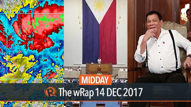 Tax Reform Bill passed, Duterte on ABS-CBN, Urduja intensifies | Midday wRap