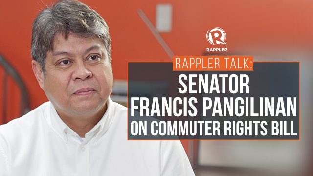 Rappler Talk: Senator Francis Pangilinan on commuter rights bill