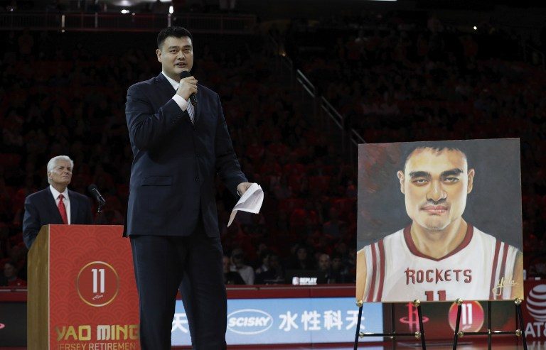 Houston Rockets retire trail blazing Yao Ming’s jersey