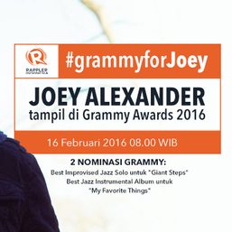 Pianis jazz belia Joey Alexander akan tampil di Grammy