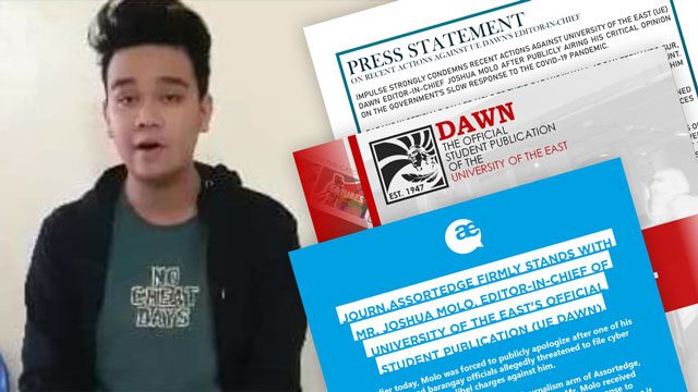 Student publications raise hell after UE campus journalist forced to issue apology