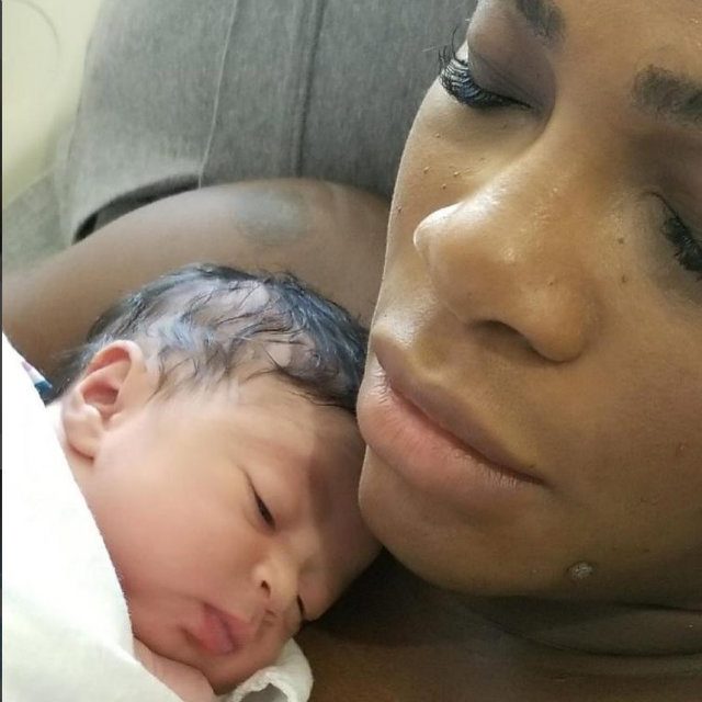 Serena Williams reveals baby to world in touching home movie