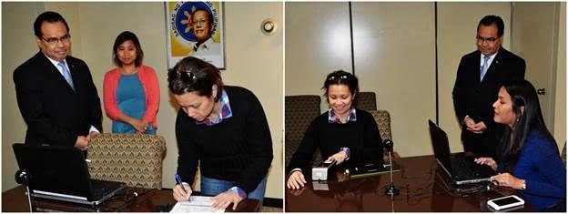 EASY TO REGISTER. Lea Salonga says registering to vote at the Philippine Consulate in New York City was 'easy. Photo courtesy of the Philippine Consulate General 