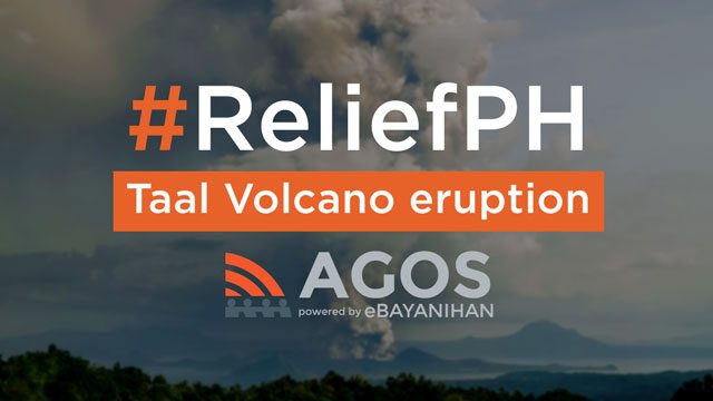 #ReliefPH: Help communities affected by Taal Volcano eruption
