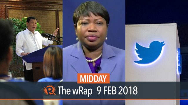 Duterte on dictatorship, ICC on war on drugs, Twitter records profits | Midday wRap
