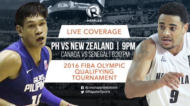 LIVE: FIBA Olympic Qualifiers in Manila, Day 2: CAN vs SEN  and PHI vs NZL