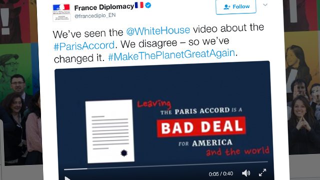 France ‘corrects’ White House video on climate pact facts