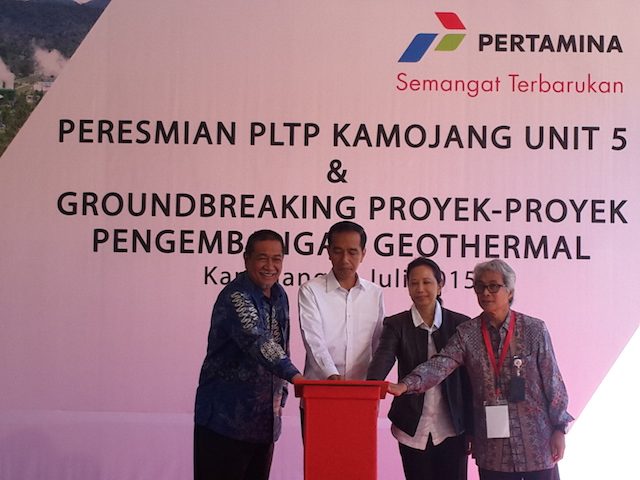 Jokowi resmikan PLTP Kamojang Unit 5. Foto oleh Uni Lubis/Rappler 