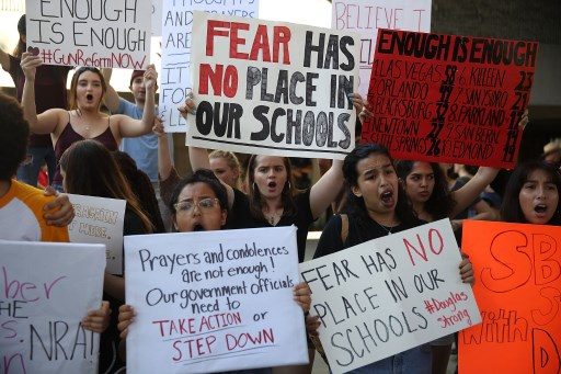 ‘Shame on you!’ student tells Trump at Florida anti-gun rally