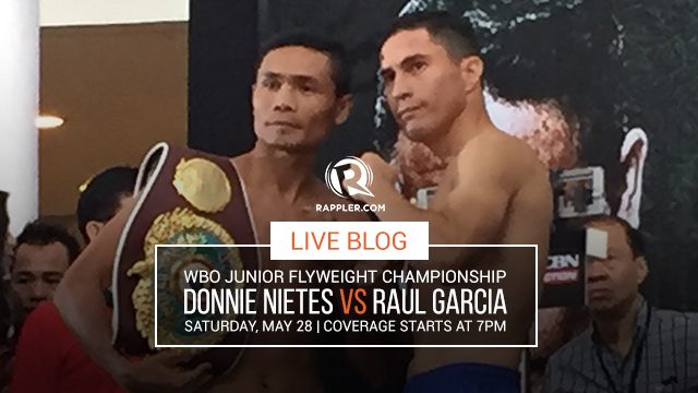 LIVE BLOG: Donnie Nietes vs Raul Garcia – WBO jr flyweight title fight
