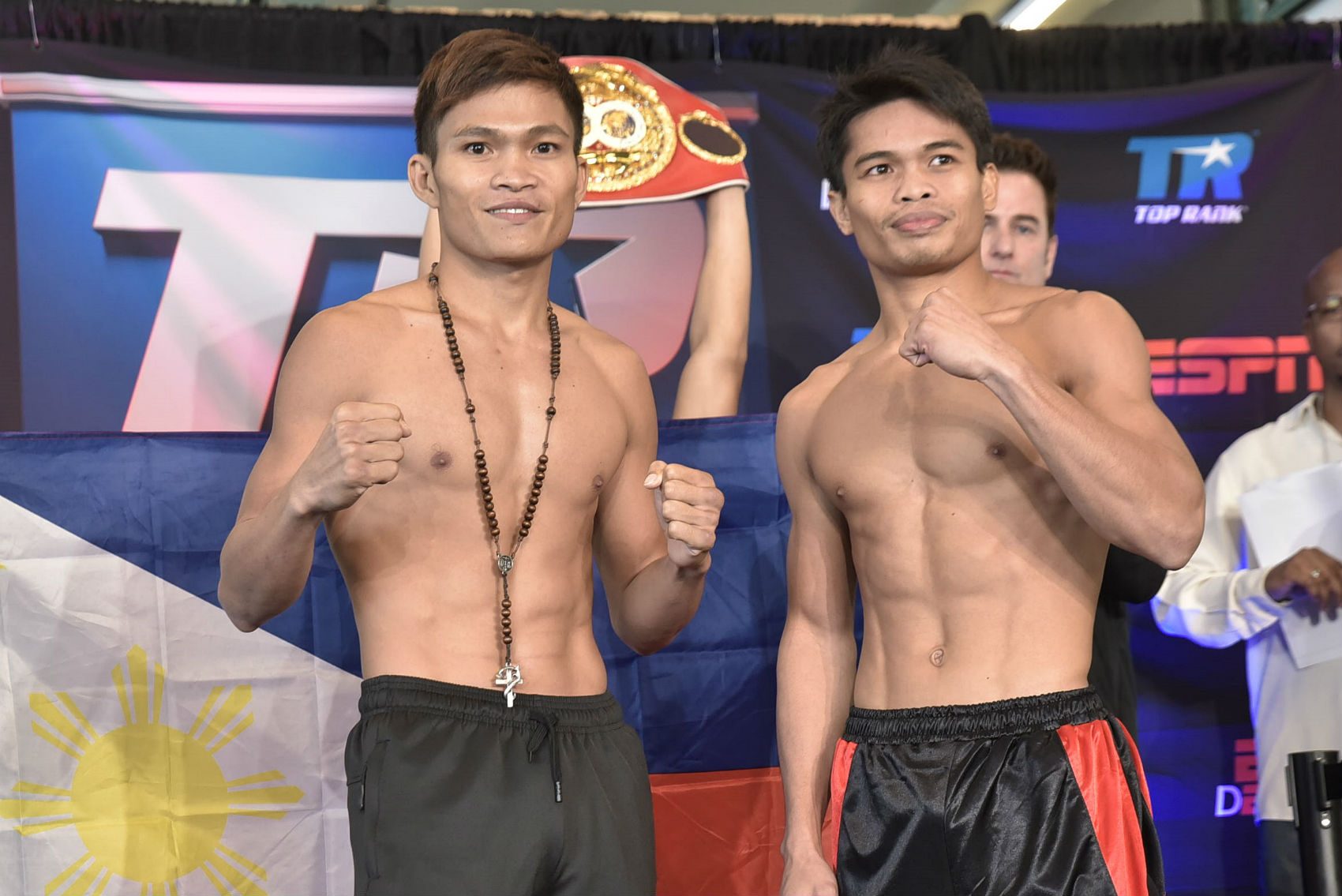 Locked and weighed in: Ancajas, Sultan slug it out for world title