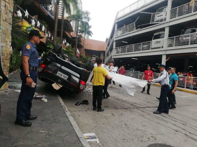 Poe’s father-in-law injured as car falls off Greenhills parking building