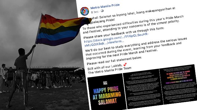 Metro Manila Pride to march participants: ‘Sorry for inconvenience’