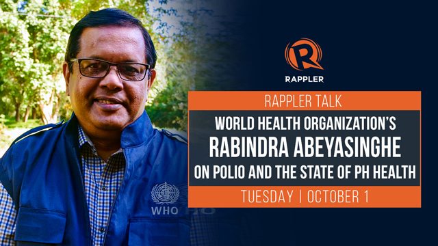 Rappler Talk: WHO’s Rabindra Abeyasinghe on polio and health in the Philippines