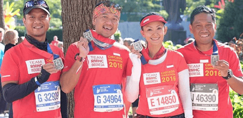 Susan Bachtiar jajal ‘Chicago Marathon’ demi membangun rumah singgah