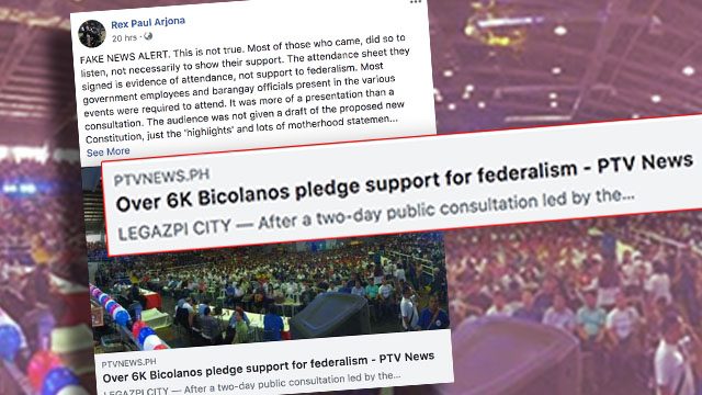 Church official refutes report that 6,000 Bicolanos back federalism
