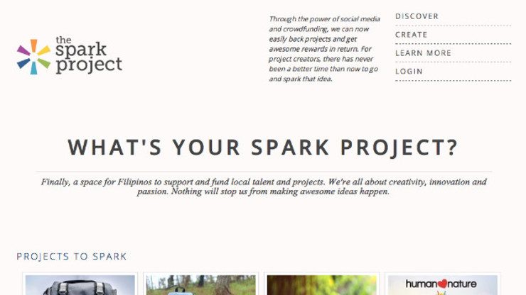 Screen grab from The Spark Project website