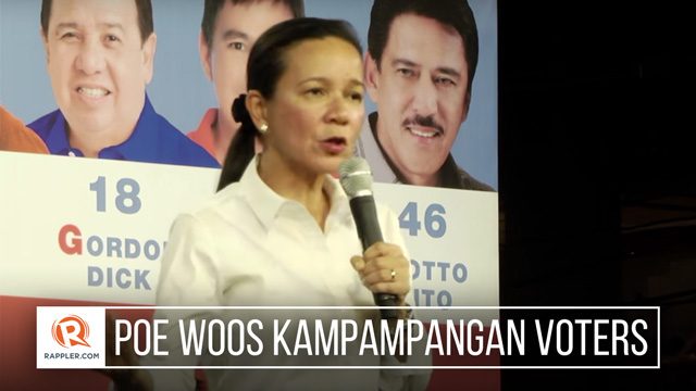 Grace Poe woos Kapampangan voters