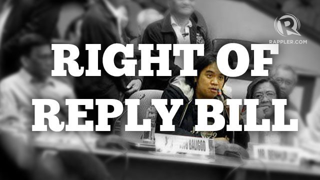 Report on Luy list revives House push for right of reply