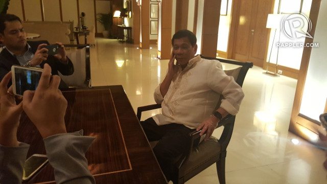 Duterte opens up on presidency, SONA at media dinner