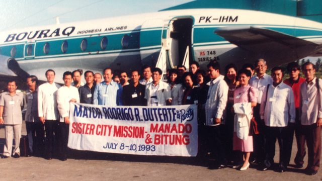 Davao City government and business leaders in July 1993 flew to Manado using the old route to explore trade opportunities in Manado and Bitung, North Sulawesi. It led to the creation of the Brunei-Indonesia-Malaysia-Philippines East ASEAN Growth Area the following year. Photo by Peter Laviña