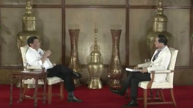 WATCH: Duterte, Panelo one-on-one interview cancelled