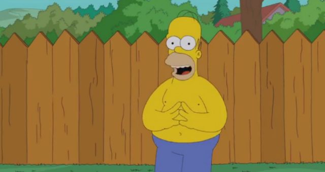 Homer Simpson does the Ice Bucket Challenge, ‘Simpsons’ style