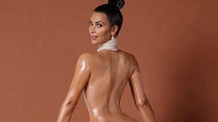 BARE ALL. Kim Kardashian on the cover of 'Paper.' Photo from Instagram