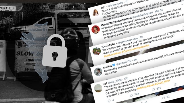 #MMLockdown trends in PH as netizens air confusion with implementing measures