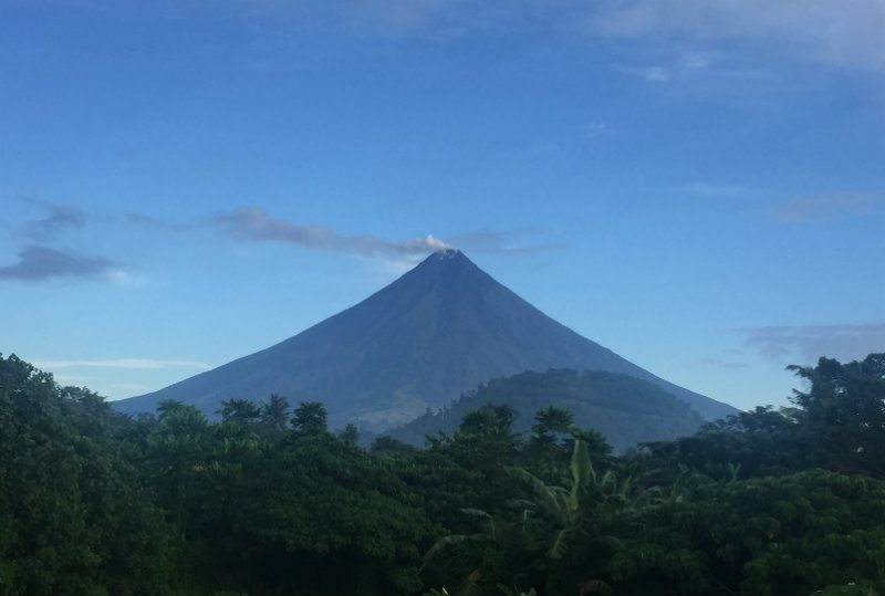 ACTIVE VOLCANO. Volcanologists classify Mayon as an active volcano. This means there is a constant possibility of eruption even in the absence of an alert. Photo by Raisa Serafica/Rappler 