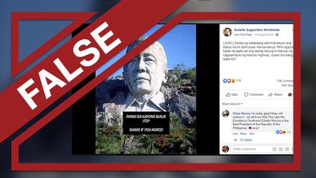 FALSE: ‘Previous administration’ destroyed Marcos bust in Benguet