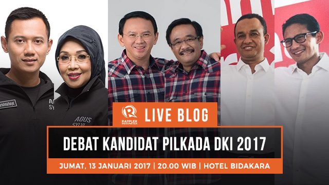 LIVE BLOG: Debat perdana para kandidat Pilgub DKI