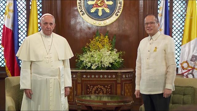 At Malacañang, a more formal pope