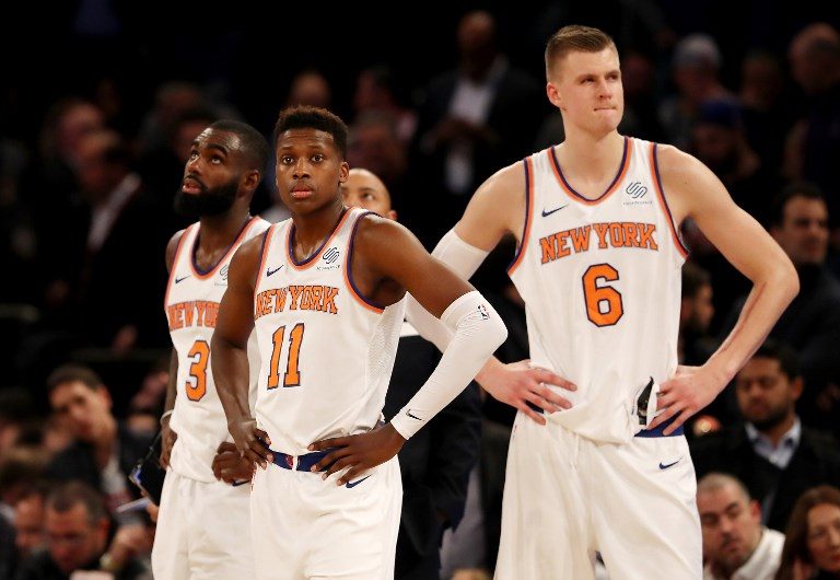 New York Knicks snap skid despite Porzingis injury scare