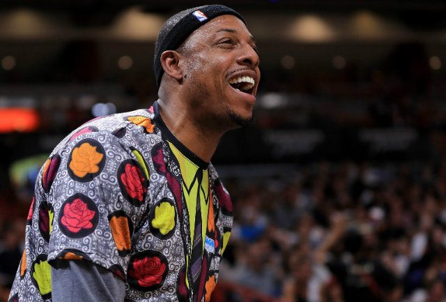 Paul Pierce says farewell to Boston in style