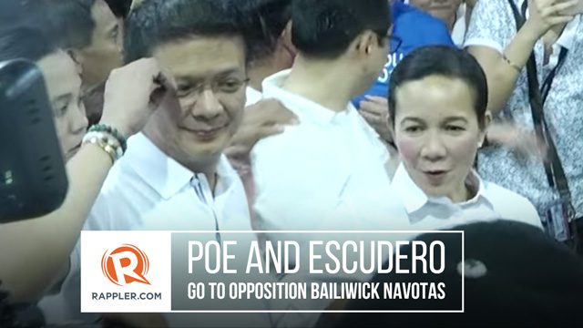 Poe, Escudero go to opposition bailiwick Navotas